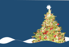 ツリーの写真とパワポ(PowerPoint)だけでクリスマスカードを作る方法